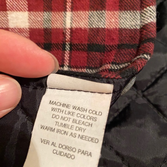 TOWNCRAFT Men’s Large Quilted Lined Flannel Shirt Jacket Shacket Plaid Chore - Picture 11 of 11